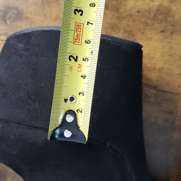 Black velvet stilleto platform boots sz 9 - Picture 6 of 12